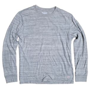 Levi's Men's Grey Striped Long Sleeve‎ Crewneck T-Shirt Size Medium